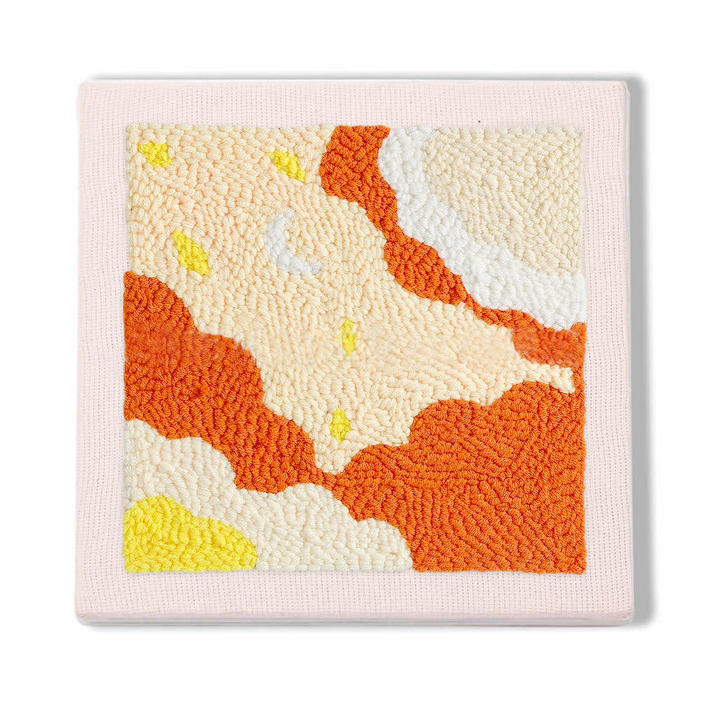 Abstract Art Square Punch Needle Kit - Unique Handmade Craft | Stylish Wall Decoration - 25*25 - image 1