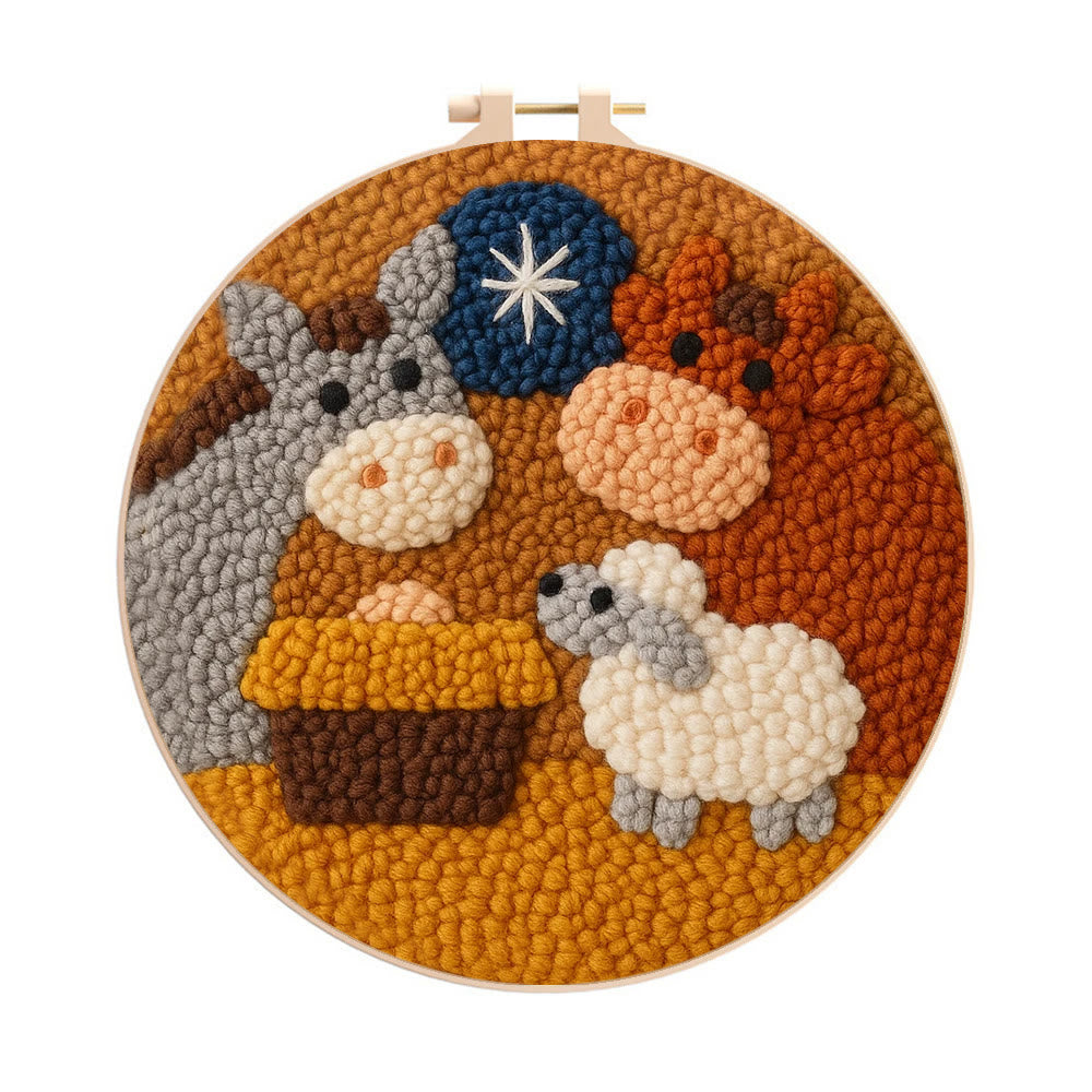 Lush Green Luna Moth Punch Needle Kit – Novice-friendly Starter Diy | Delightful Handcraft Activity - 8 inch Hoop Kit - image 0