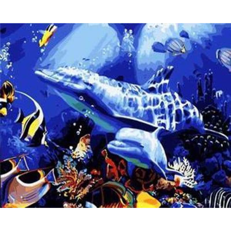 Dolphin Diy Paint By Numbers Kits ZXZ-040 - NEEDLEWORK KITS
