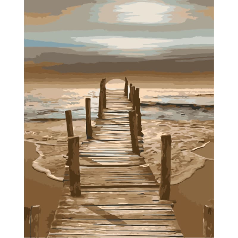 Landscape Bridge Beach Summer DIY Paint By Numbers Kits