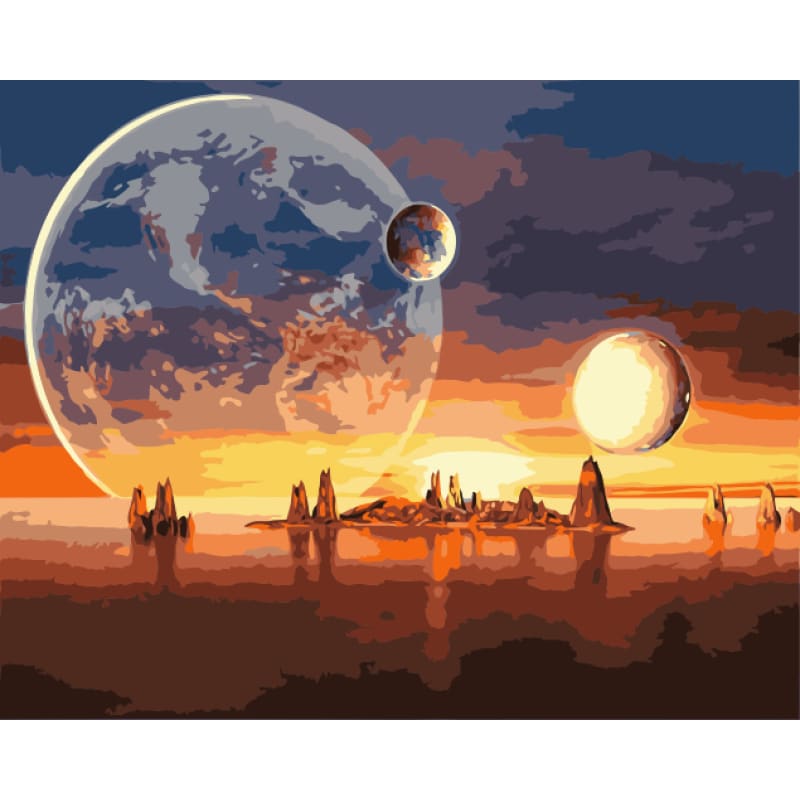 Space Diy Paint By Numbers Kits WM-1597 – The Fox Collection
