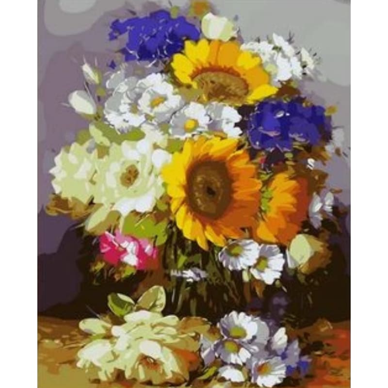 Sunflower Diy Paint By Numbers Kits ZXQ1850 - NEEDLEWORK KITS