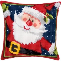 Santa Needlepoint Cushion