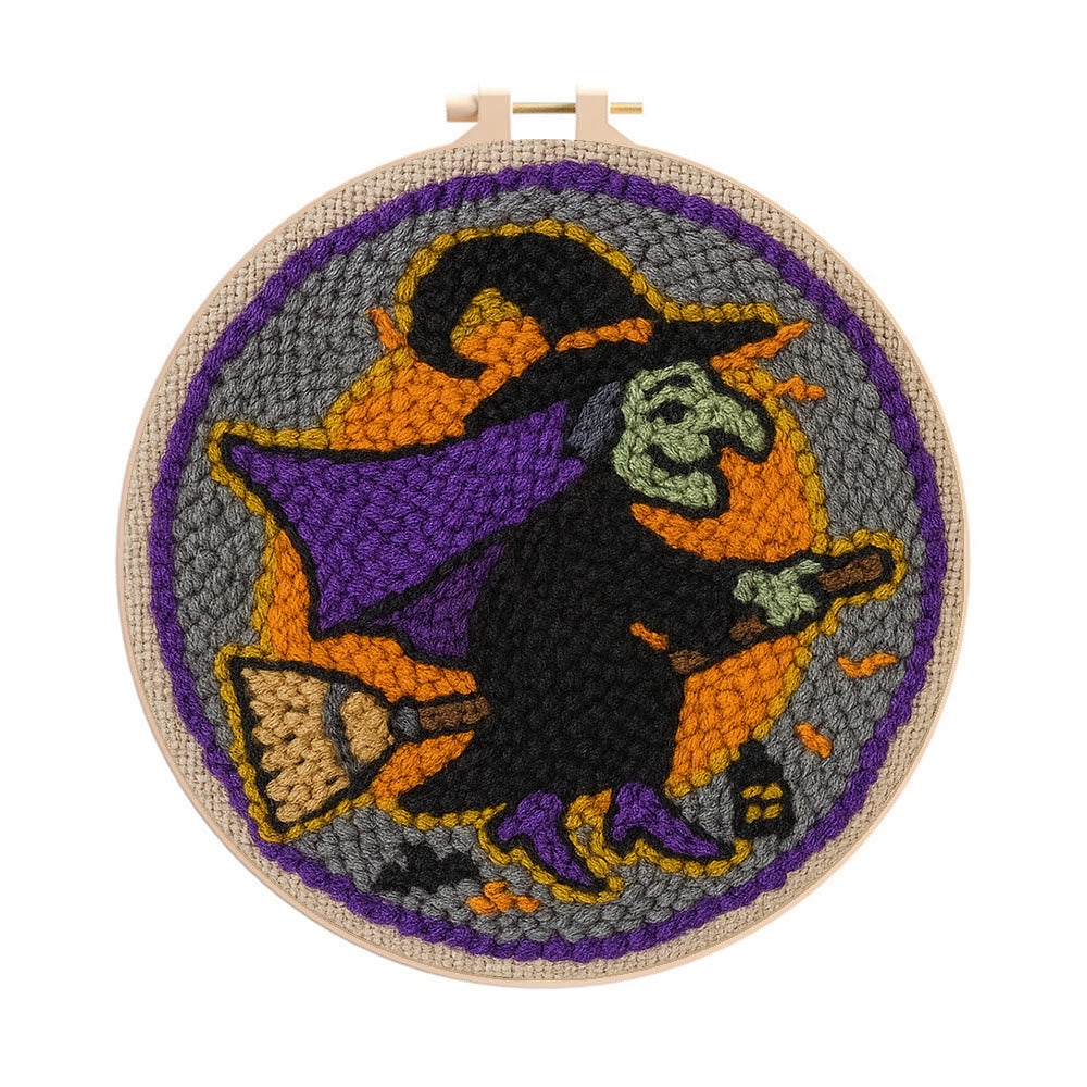 Magic Wizard Punch Needle Kit - Spooky Halloween Gift | Ideal Craft For Home Decor - 20cm*20cm - image 1