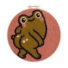  Cheeky Forg Punch Needle Kit - Cute Animal Decor | Handmade Art Craft  - 20cm*20cm - image 1