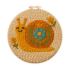 Smiling Snail Punch Needle Kit -  Diy Punch Needle Coaster | Cute Gift Ideas |  Easy Handmade Needlework - 8 inch Hoop Kit - image 1