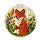 Floral Fox Punch Needle Kit - Lovely Handmade Craft | Perfect For Birthday Gift - 8 inch Hoop Kit - image 0