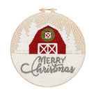 Winter Snow View Punch Needle Kit - Diy Hoop Art |  Handmade Wall Hanging Decor - 8 inch Hoop Kit - image 0
