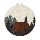 Fierce Bear Punch Needle Kit - Diy Animal Coaster | Nice Desk Decor - 8 inch Hoop Kit - image 0