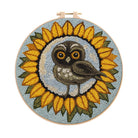  Sunflower Owl Punch Needle Kit - Floral Handmade Art | Creative Home Decor - 8 inch Hoop Kit - image 0