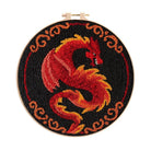 Fire Dragon Punch Needle Kit - Artisan-crafted Art | Fantasy Decor Accent - 8 inch Hoop Kit - image 0