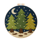 Nightfall Trees Punch Needle Kit – Starter Stitch Kit | Quiet Winter Wall Art - 8 inch Hoop Kit - image 0
