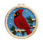 Winter Cardinal Punch Needle Kit – Beginner-easy Handcraft | Cozy Winter Wall Piece - 8 inch Hoop Kit - image 0