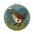 Bird and Bee Heart-Themed Punch Needle Kit – Beginner-Friendly DIY Choice | Charming Decorative Piece - 8 inch Hoop Kit - image 0