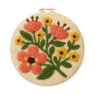 Peach-toned Floral Cluster Punch Needle Kit – Soothing Decor Addition | Unfussy Handcraft Work - 8 inch Hoop Kit - image 0