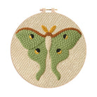 Lush Green Luna Moth Punch Needle Kit – Beginner-Ready DIY | Premier Gifting Pick - 8 inch Hoop Kit - image 0