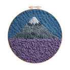 Soft-Hued Snow-Capped Mountain Punch Needle Kit – Literary Artistic Home Decor | Charming Gift For Her - 8 inch Hoop Kit - image 0