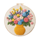 Vibrant Floral Bouquet Punch Needle Kit – Exquisite Handcraft | Perfect Gift For Plant Lovers - 8 inch Hoop Kit - image 0