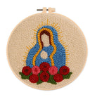  Our Lady Of Altagracia Punch Needle Kit - Handmade Stitch Art | Nice Wall Hanging Creation - 8 inch Hoop Kit - image 0