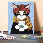 Cat Winter Coffee – Paint By Numbers Kit