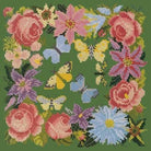 Clematis, Rose, and Butterflies - NEEDLEWORK KITS