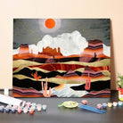 ferdasecPaint By Numbers Kit – Coral Desert Lake