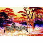 Giraffe Zebra Paint by Numbers Kits DIY PBN96814 - NEEDLEWORK KITS