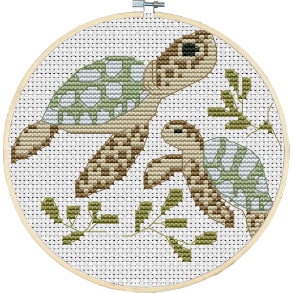 Little turtle looking for mom - 11CT / 22×20