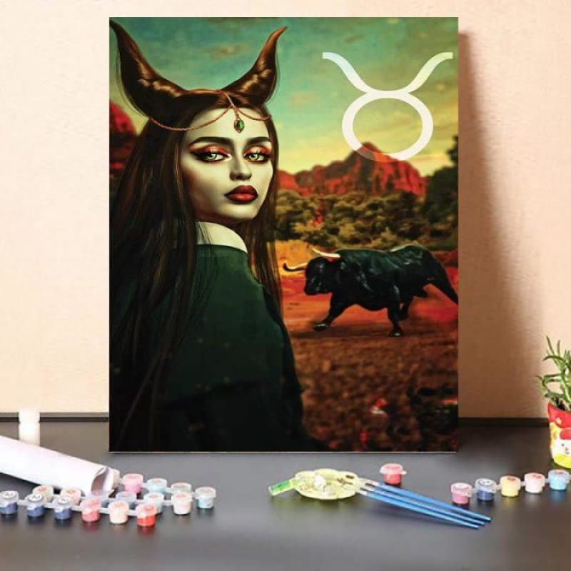 Paint by Numbers Kit-Taurus – The Fox Collection