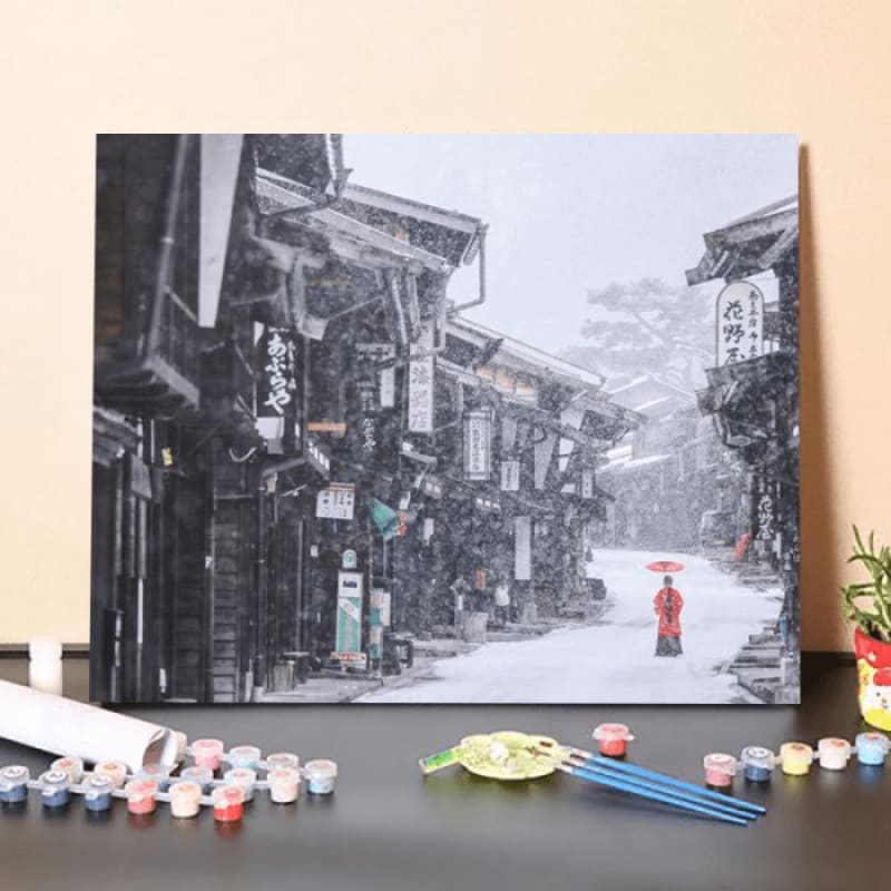 Paint by Numbers Kit-Walking in the snow