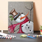 Playful snowman-Paint by Numbers Kit