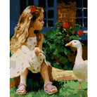 Portrait Gril Diy Paint By Numbers Kits ZXQ1620 - NEEDLEWORK KITS